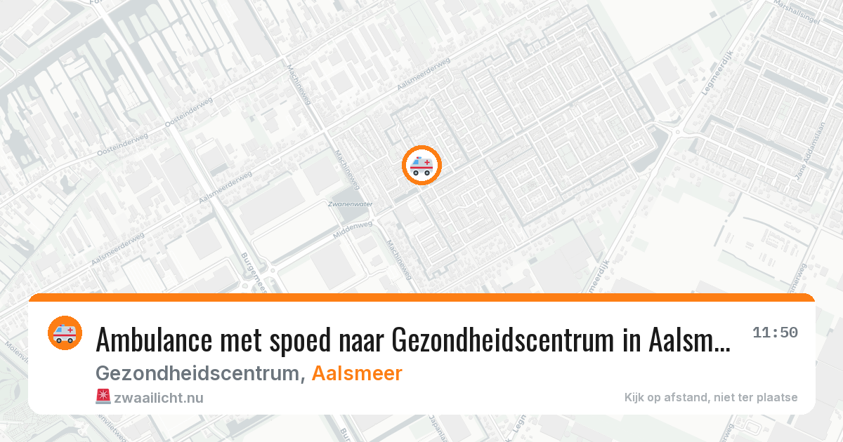 Ambulance met spoed naar Gezondheidscentrum in Aalsmeer — 14 jul 2026