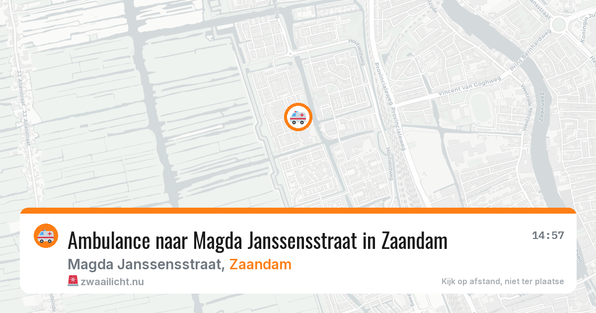 Ambulance naar Magda Janssensstraat in Zaandam — 16 jul 2026