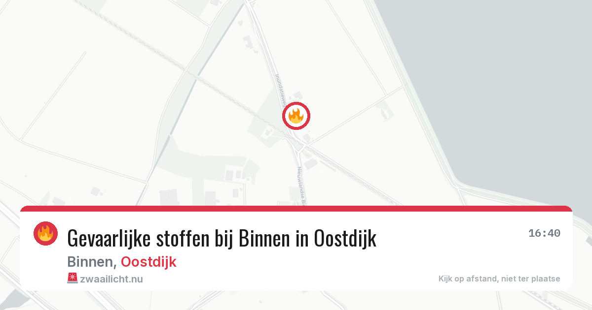 Gevaarlijke stoffen bij Binnen in Oostdijk — 10 mrt 2026