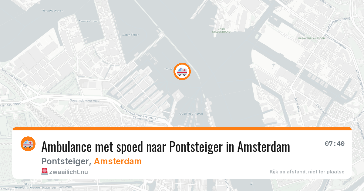 Ambulance met spoed naar Pontsteiger in Amsterdam — 7 jun 2026