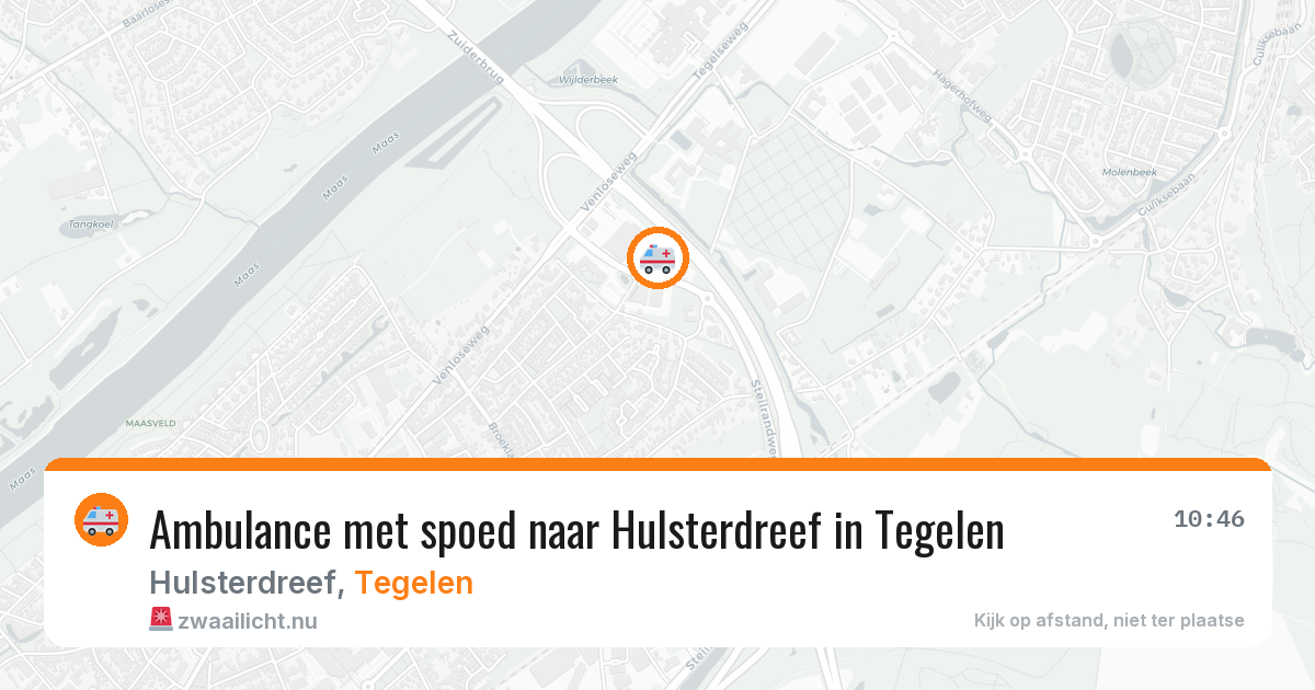 Ambulance met spoed naar Hulsterdreef in Tegelen — 21 jul 2026