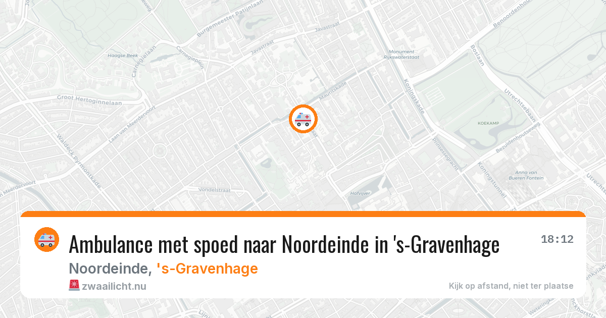 Ambulance met spoed naar Noordeinde in 's-Gravenhage — 5 feb 2026