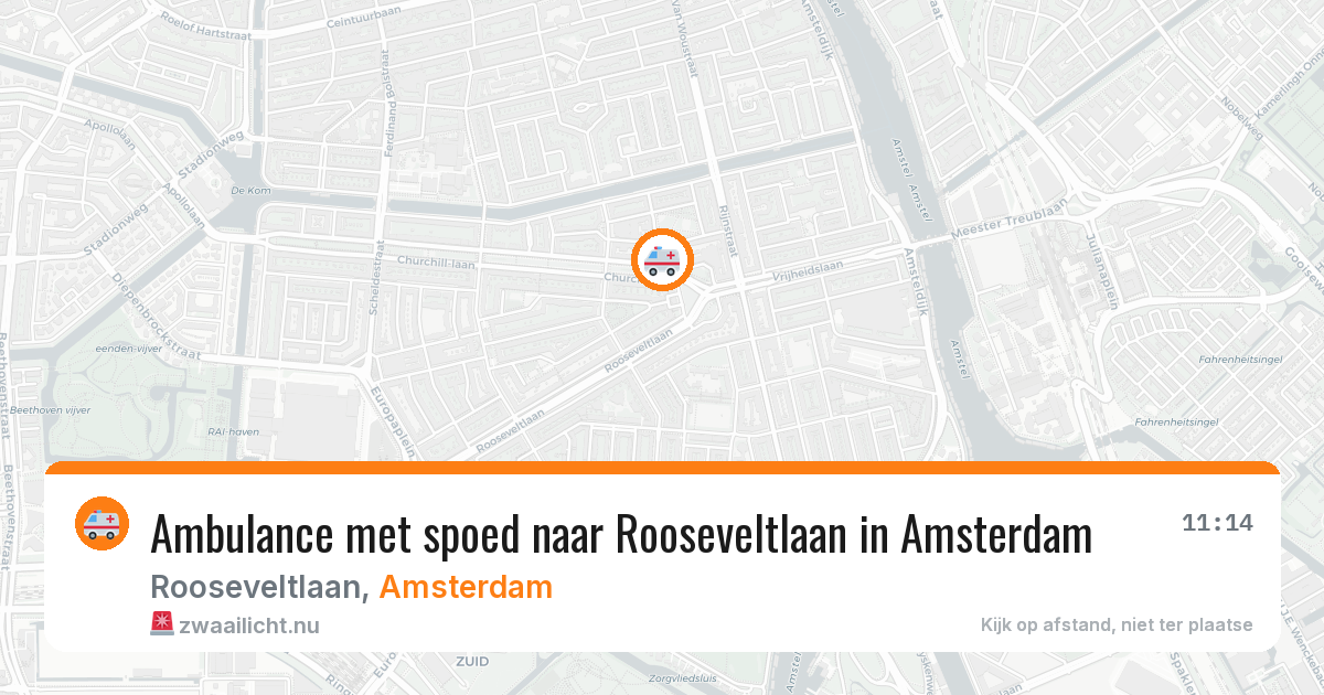 Ambulance met spoed naar Rooseveltlaan in Amsterdam — 27 jul 2026