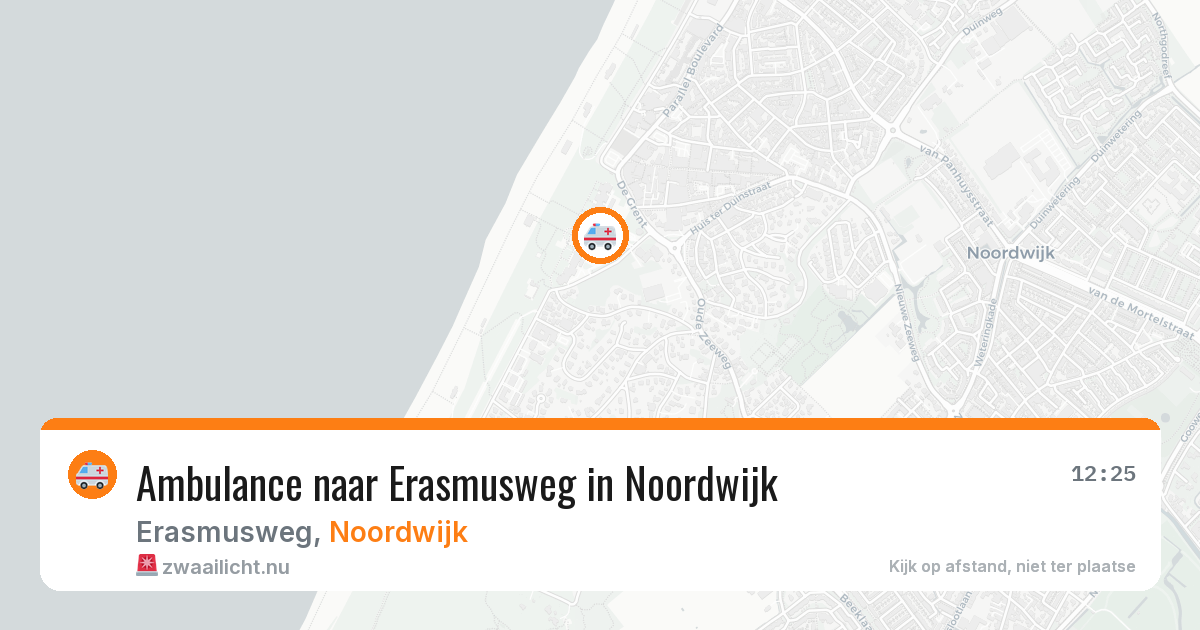 Ambulance naar Erasmusweg in Noordwijk — 13 jul 2026
