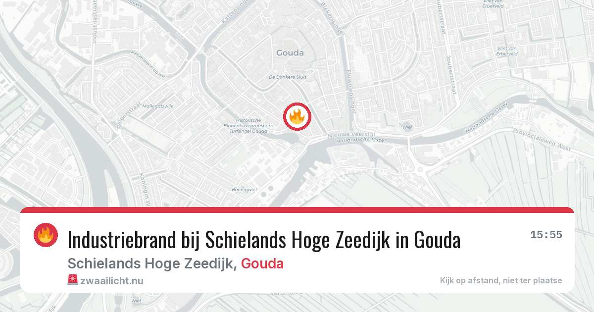 Industriebrand bij Schielands Hoge Zeedijk in Gouda — 7 mei 2026