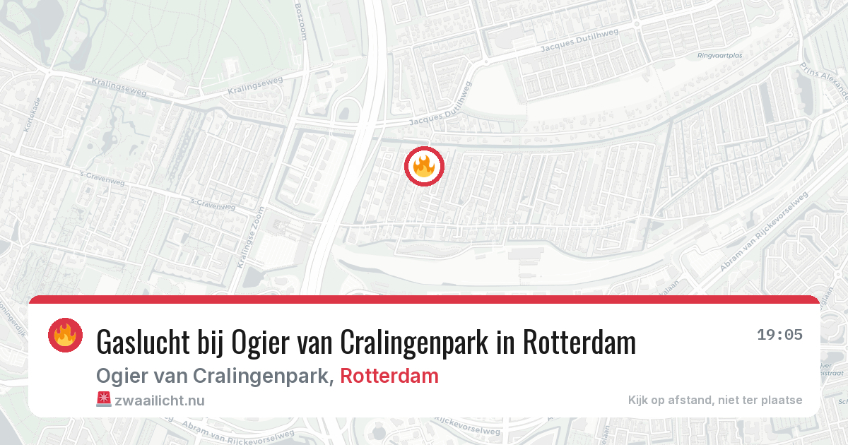 Gaslucht bij Ogier van Cralingenpark in Rotterdam — 27 mei 2026