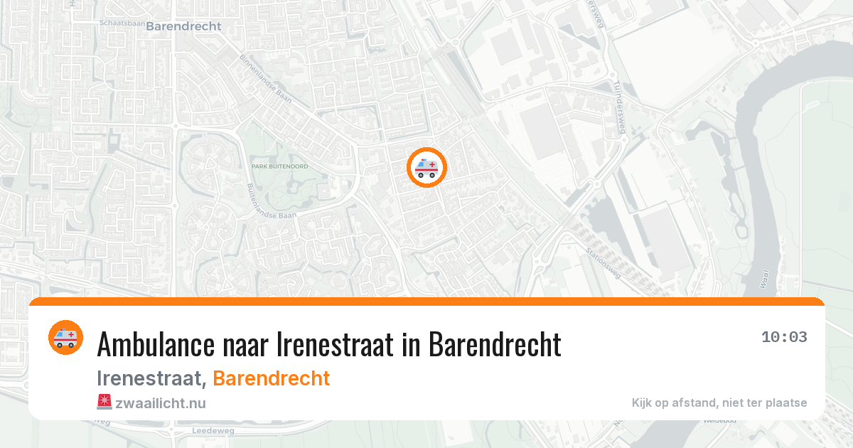 Ambulance naar Irenestraat in Barendrecht — 17 mei 2026
