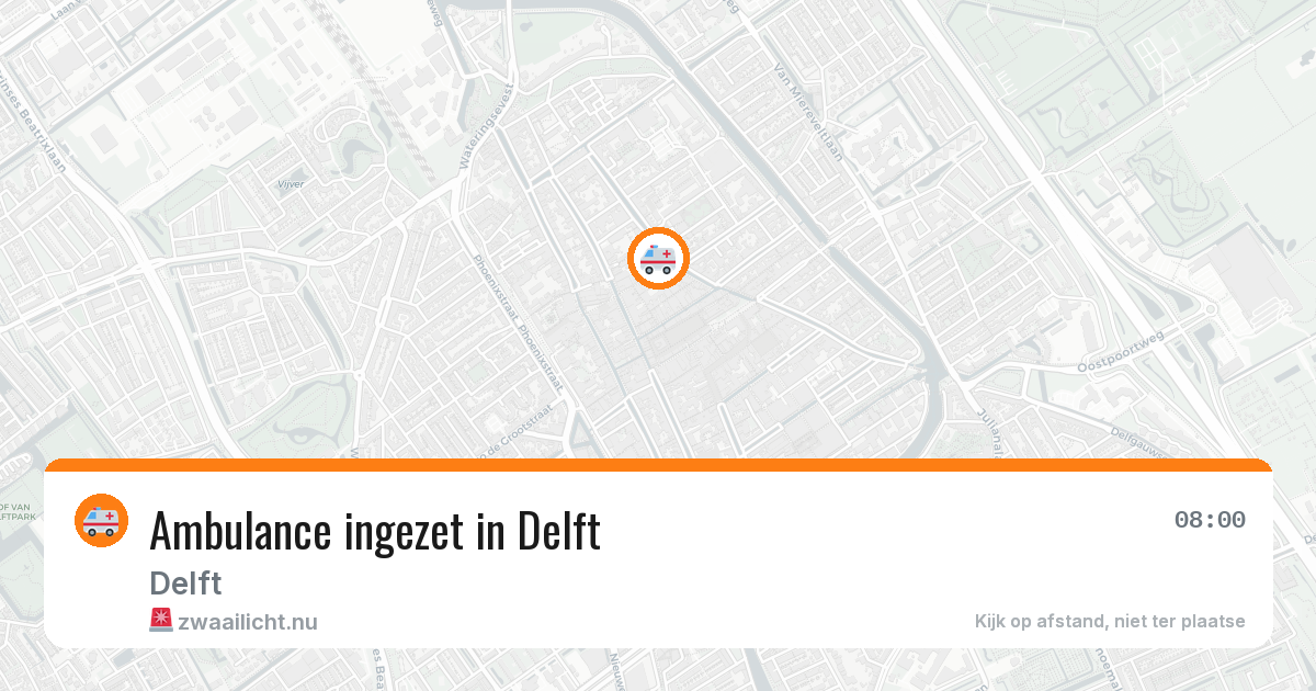 Ambulance ingezet in Delft — 15 jul 2026