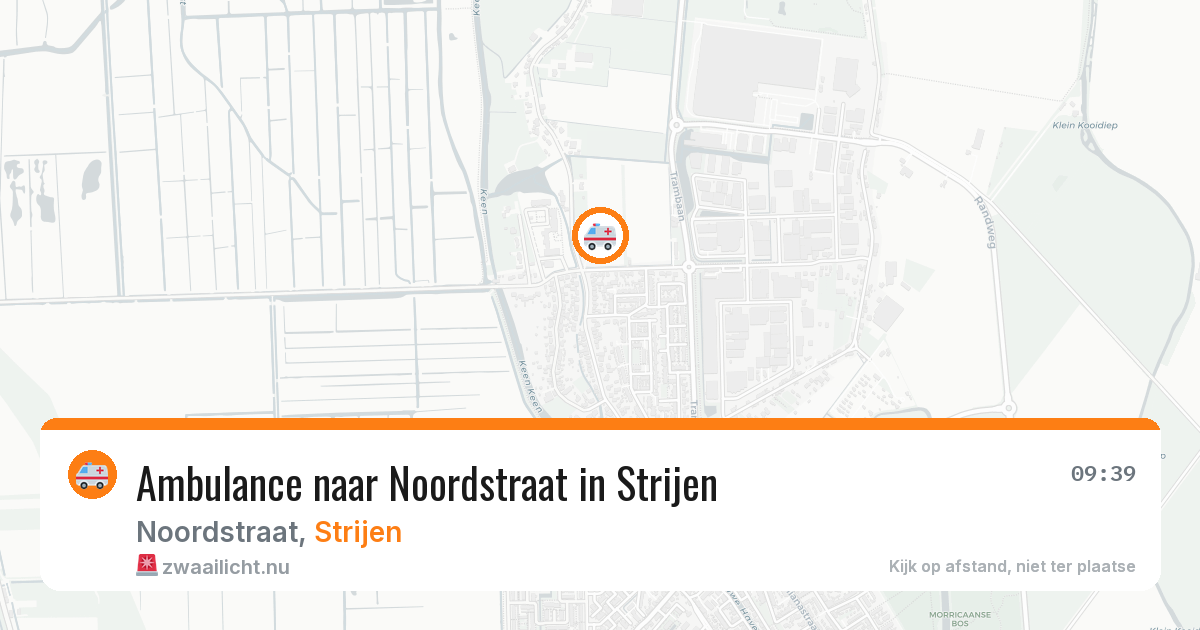 Ambulance naar Noordstraat in Strijen — 21 jul 2026