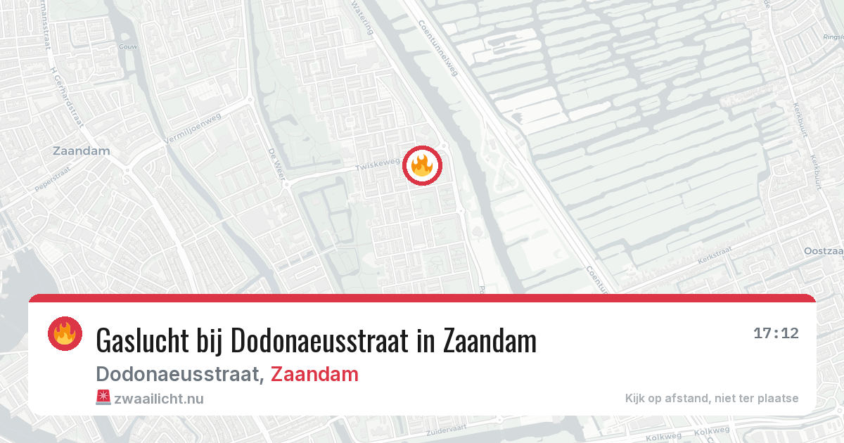 Gaslucht bij Dodonaeusstraat in Zaandam — 29 mei 2026