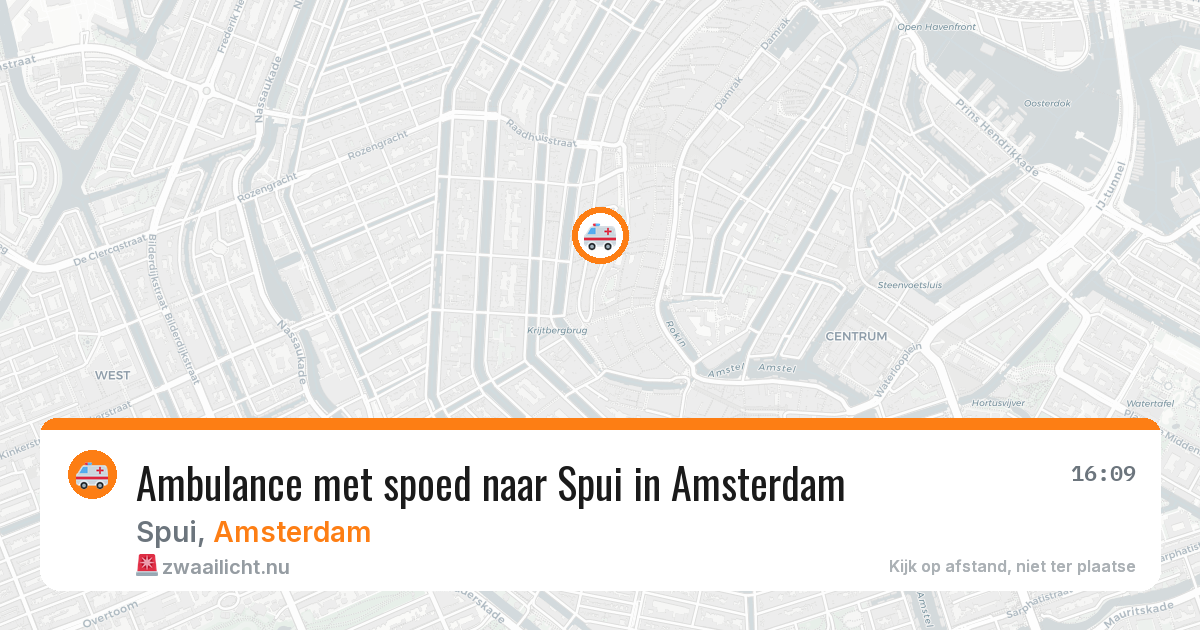 Ambulance met spoed naar Spui in Amsterdam — 20 mrt 2026