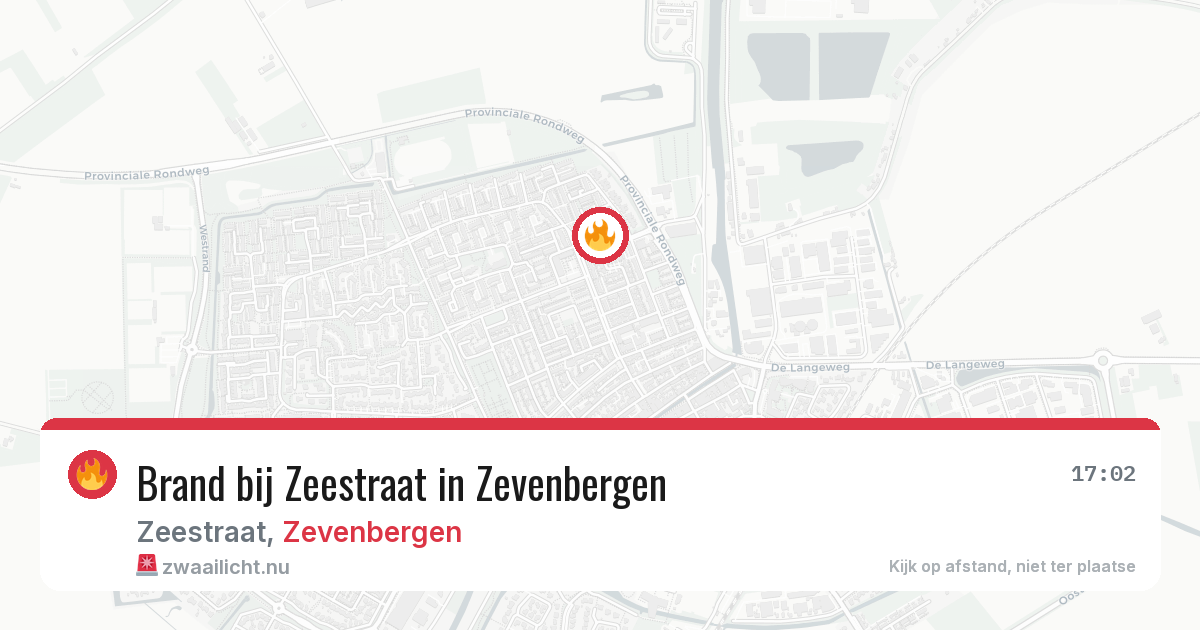 Brand bij Zeestraat in Zevenbergen — 20 apr 2026