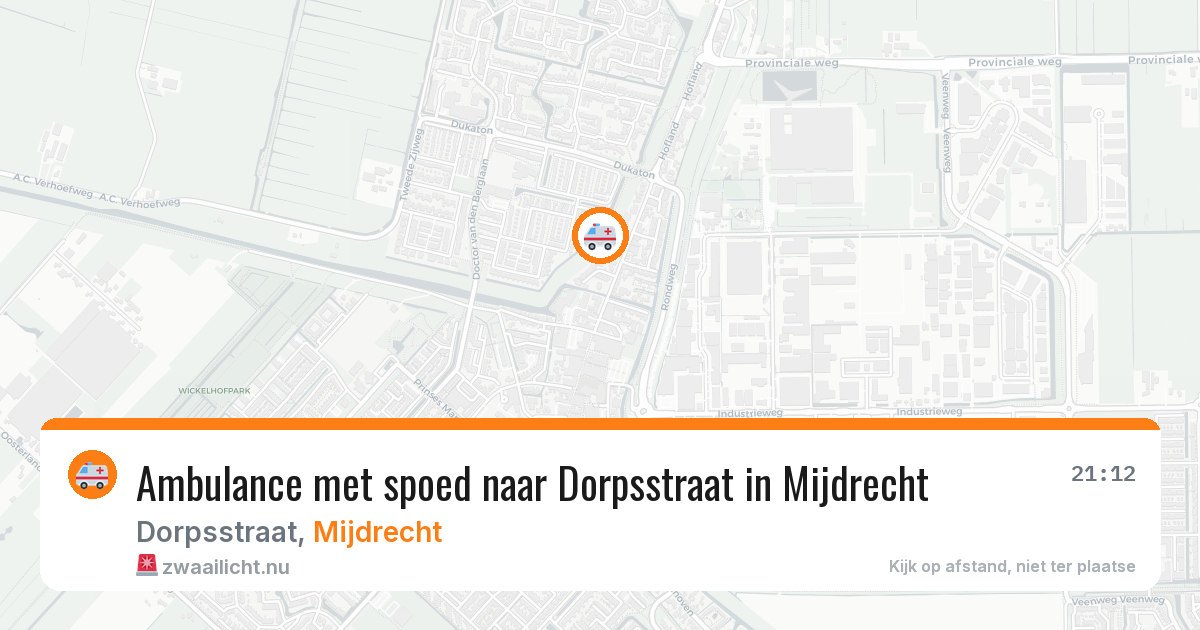 Ambulance met spoed naar Dorpsstraat in Mijdrecht — 16 jan 2026