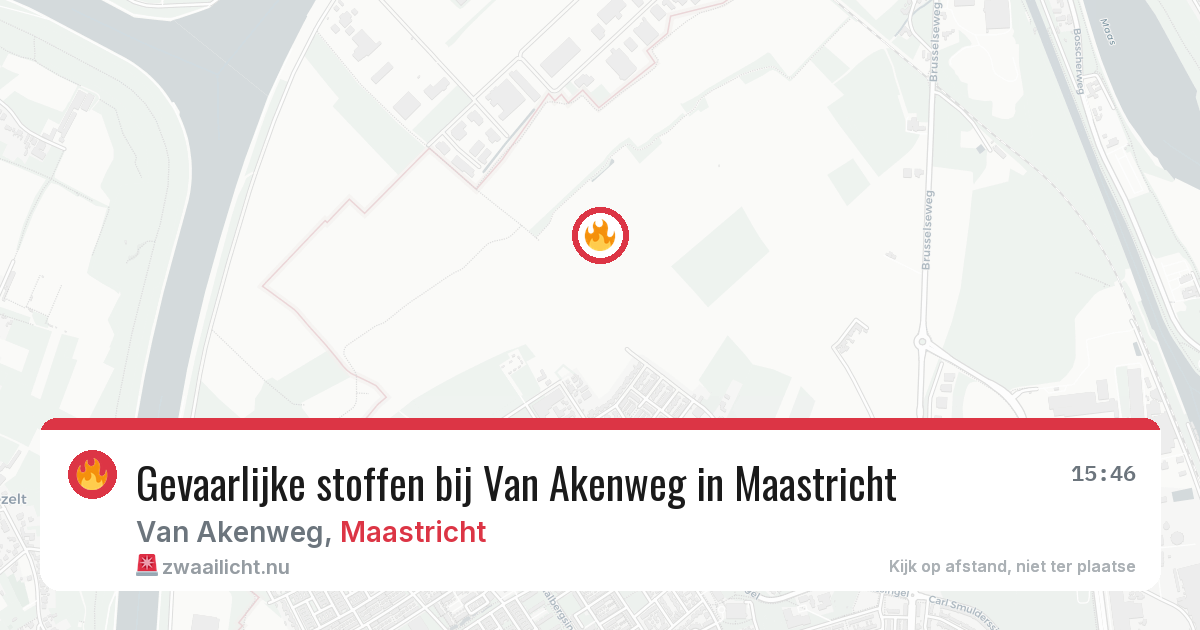 Gevaarlijke stoffen bij Van Akenweg in Maastricht — 3 apr 2026