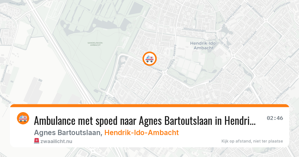 Ambulance met spoed naar Agnes Bartoutslaan in Hendrik-Ido-Ambacht — 21 apr 2026
