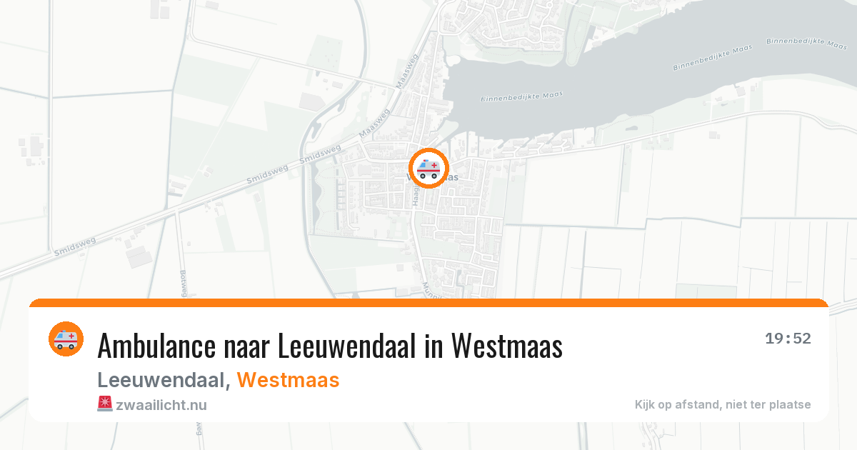Ambulance naar Leeuwendaal in Westmaas — 7 apr 2026