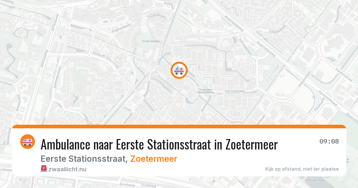 Ambulance naar Eerste Stationsstraat in Zoetermeer — 19 jul 2026