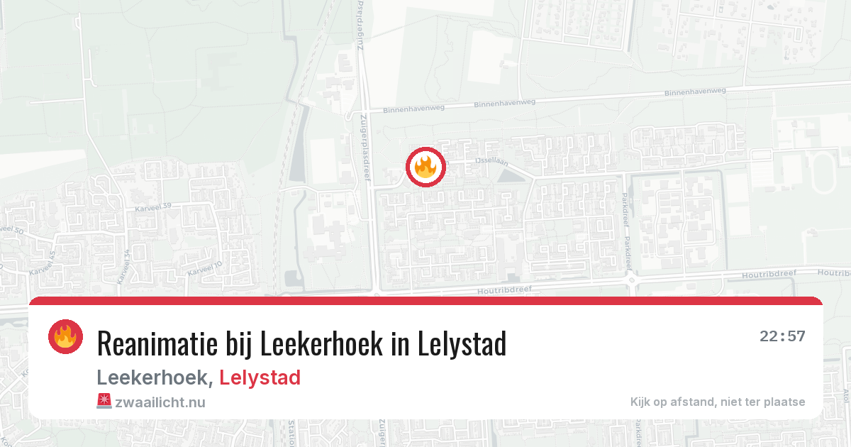 Reanimatie bij Leekerhoek in Lelystad — 23 jul 2026