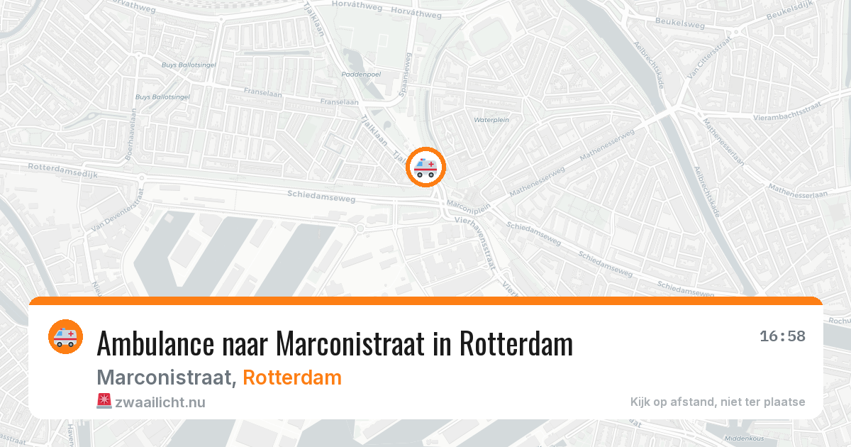 Ambulance naar Marconistraat in Rotterdam — 16 mei 2026