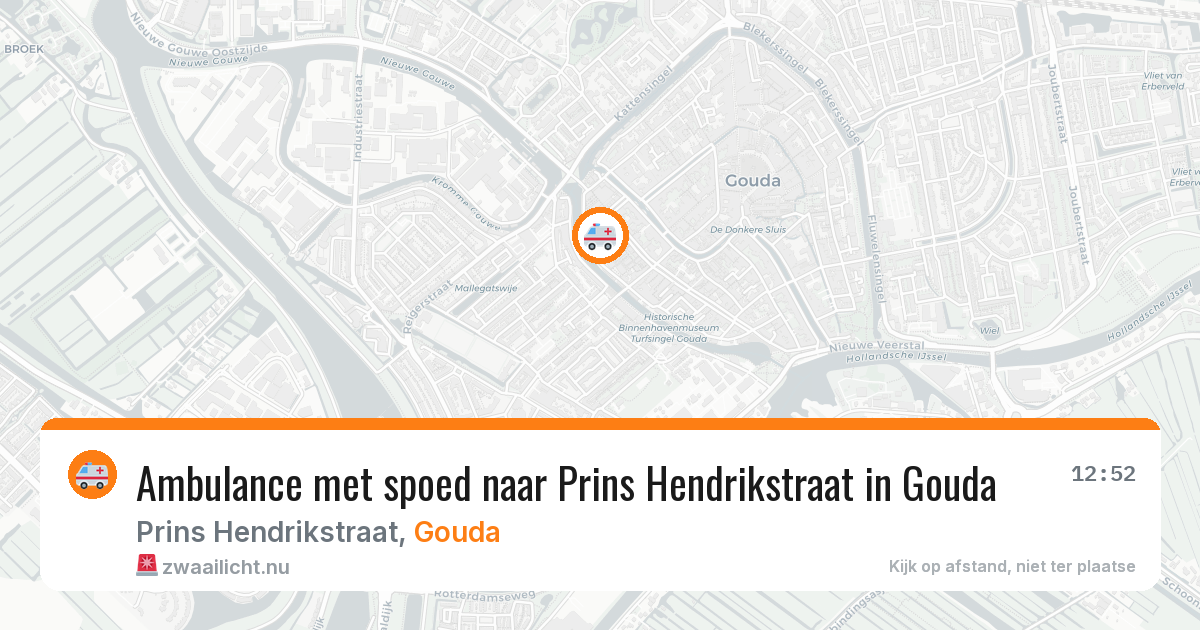 Ambulance met spoed naar Prins Hendrikstraat in Gouda — 18 mrt 2026