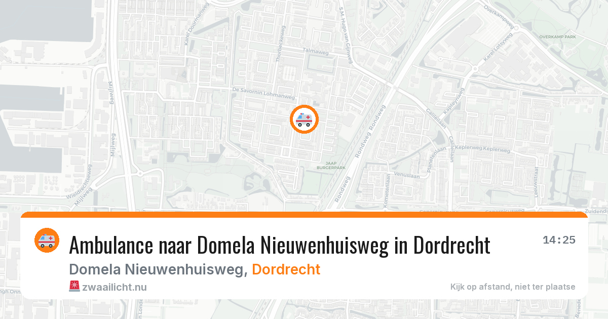 Ambulance naar Domela Nieuwenhuisweg in Dordrecht — 5 mei 2026