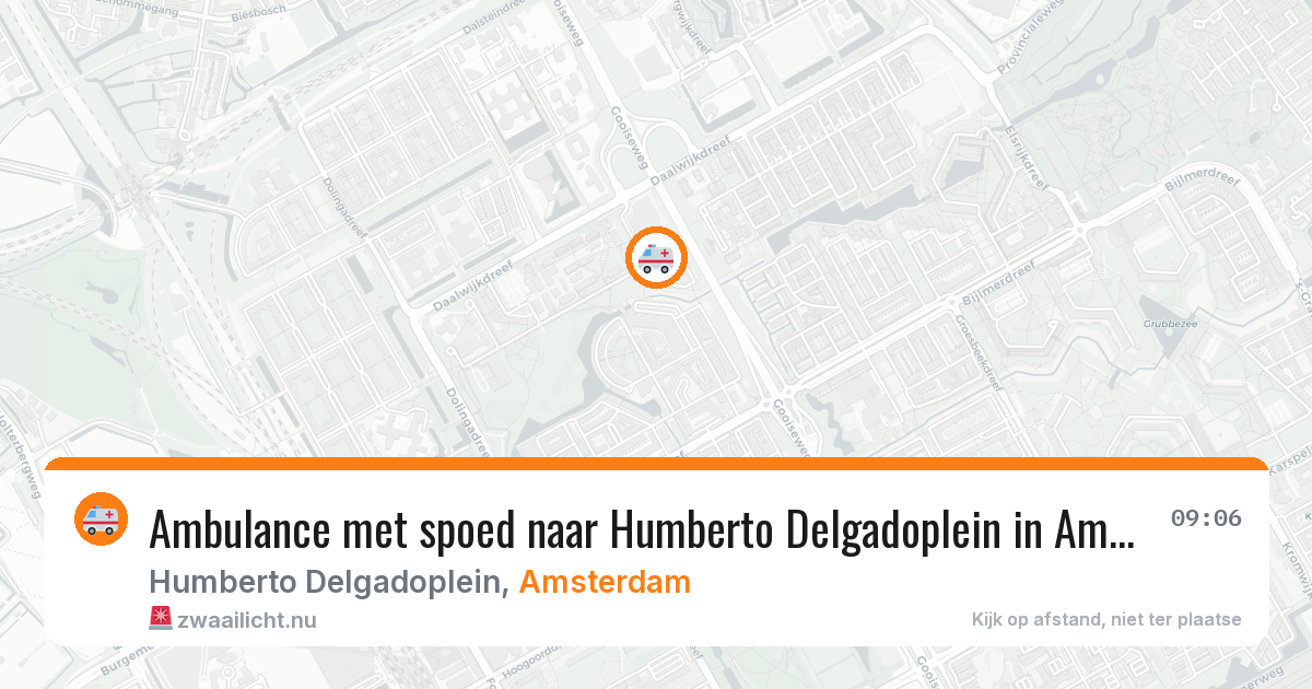 Ambulance met spoed naar Humberto Delgadoplein in Amsterdam — 13 jul 2026