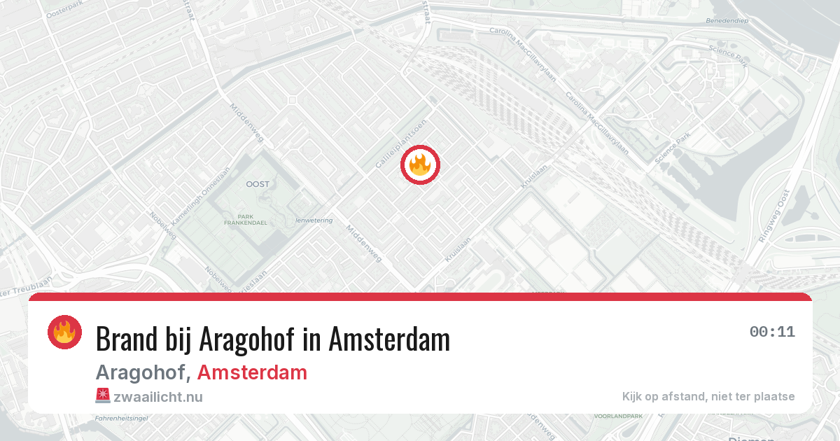 Brand bij Aragohof in Amsterdam — 26 mei 2026