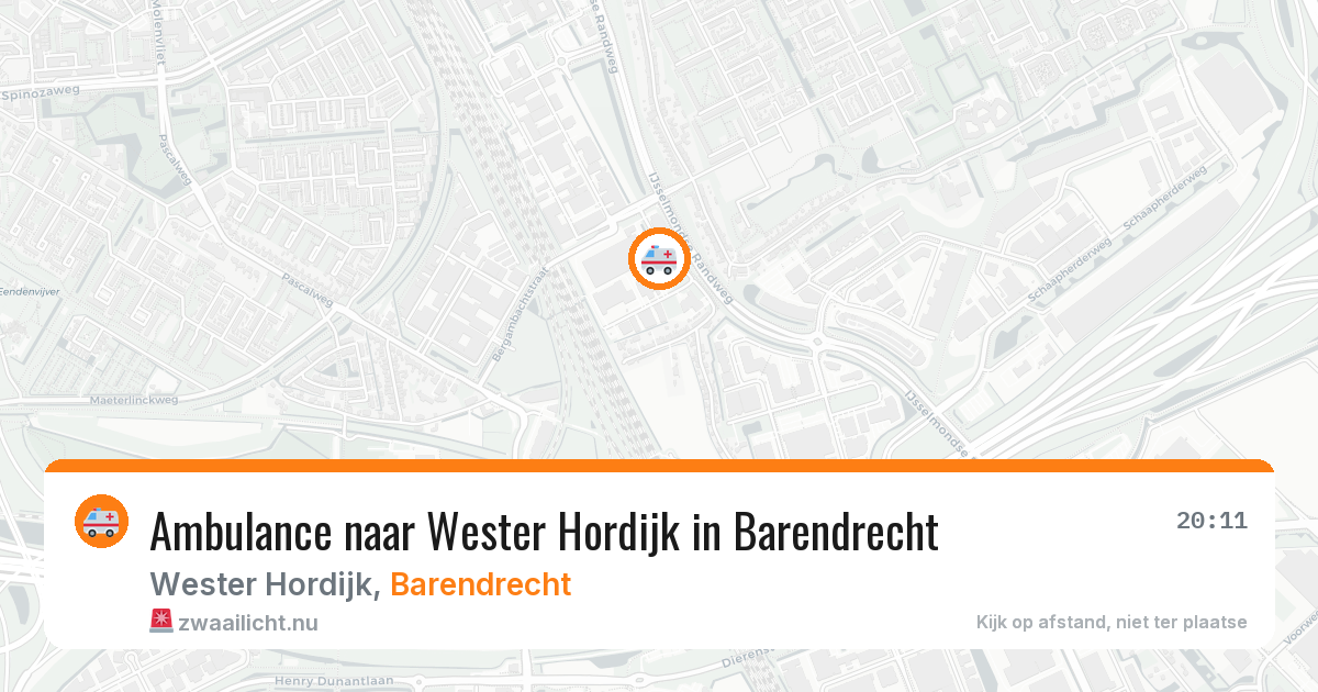 Ambulance naar Wester Hordijk in Barendrecht — 23 jul 2026