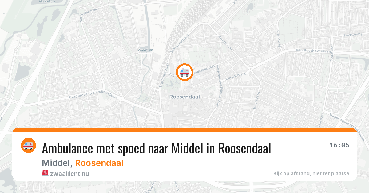 Ambulance met spoed naar Middel in Roosendaal — 20 apr 2026