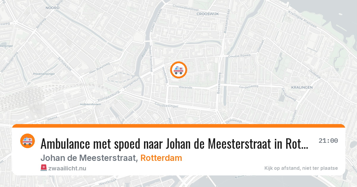 Ambulance met spoed naar Johan de Meesterstraat in Rotterdam — 12 mei 2026