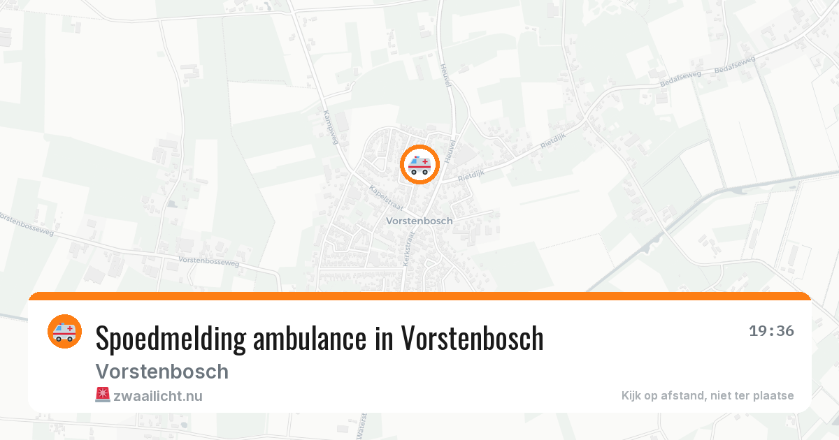 Spoedmelding ambulance in Vorstenbosch — 20 jul 2026