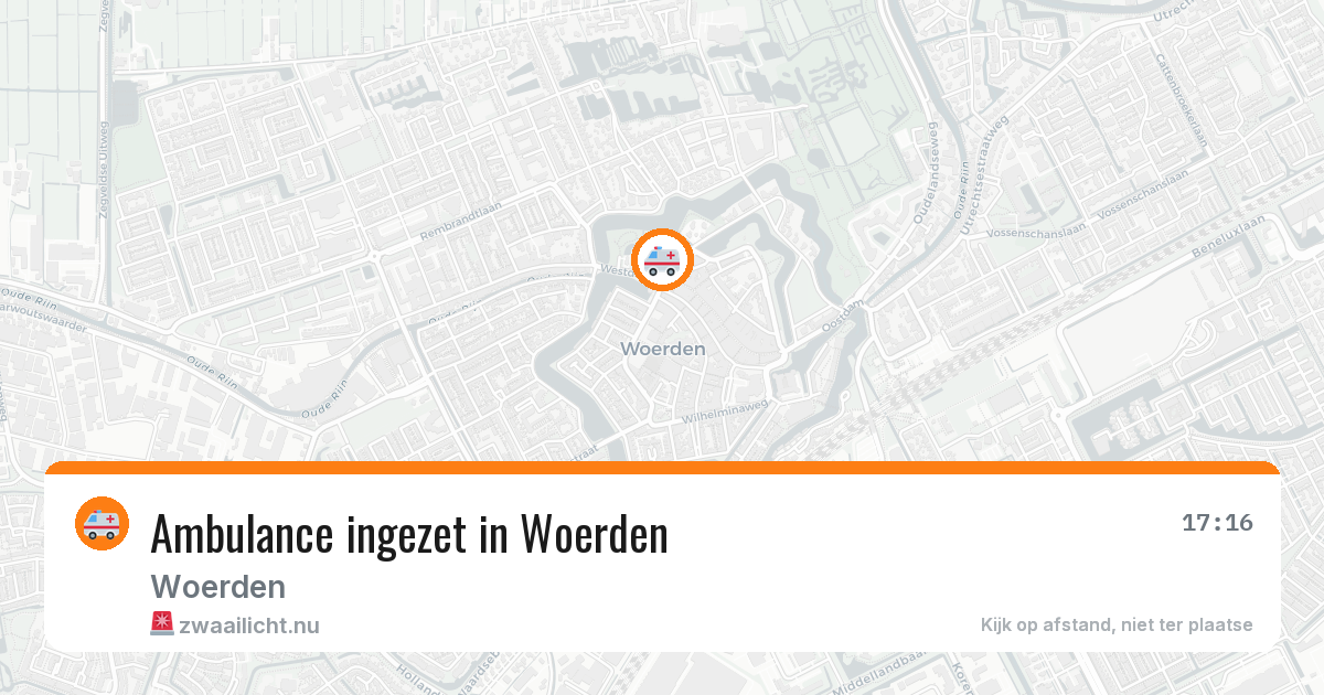 Ambulance ingezet in Woerden — 6 apr 2026