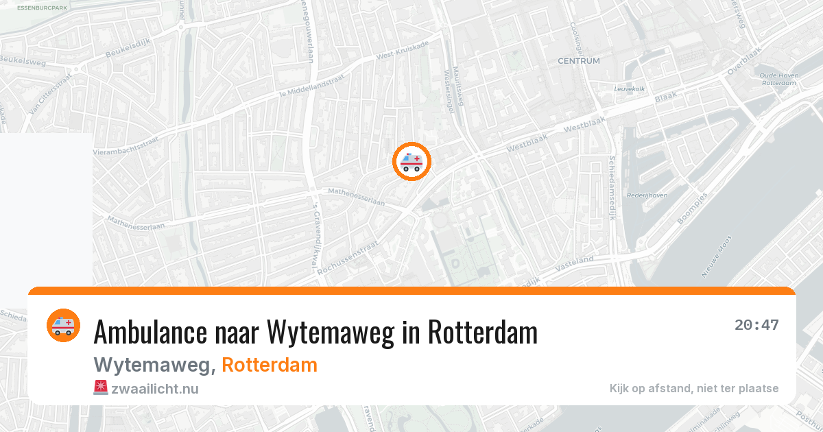 Ambulance naar Wytemaweg in Rotterdam — 10 jul 2026