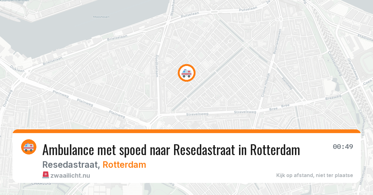 Ambulance met spoed naar Resedastraat in Rotterdam — 25 mrt 2026