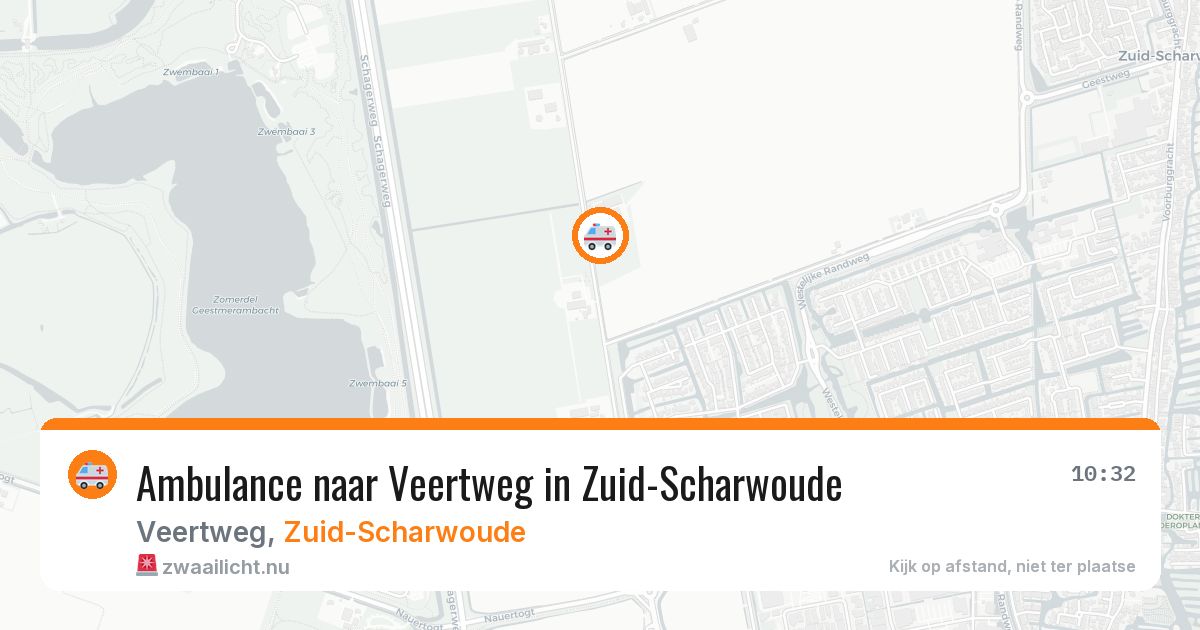 Ambulance naar Veertweg in Zuid-Scharwoude — 21 mei 2026