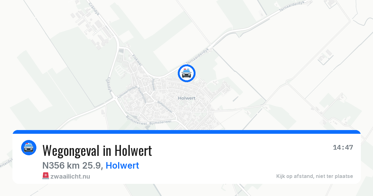 Wegongeval in Holwert — 17 mei 2026