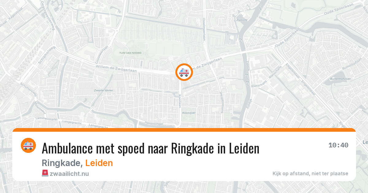 Ambulance met spoed naar Ringkade in Leiden — 16 jul 2026