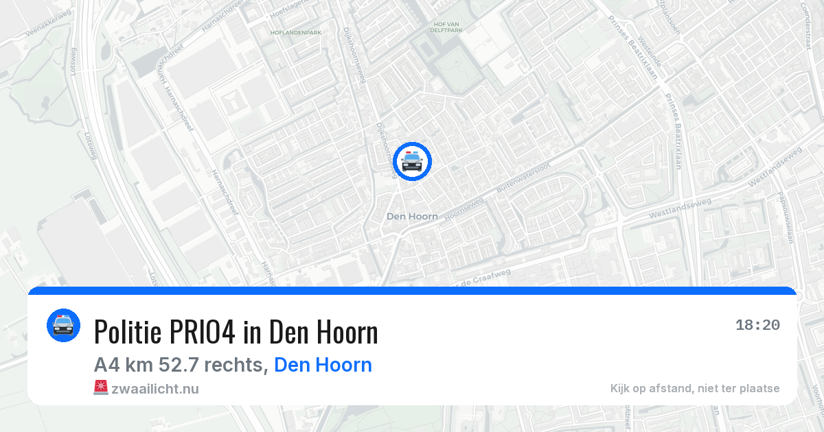 Politie PRIO4 in Den Hoorn — 17 jul 2026 | 🚨 Zwaailicht.nu