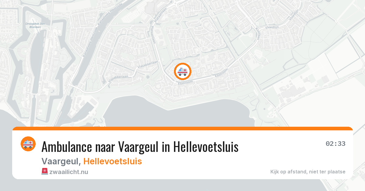 Ambulance naar Vaargeul in Hellevoetsluis — 12 mei 2026