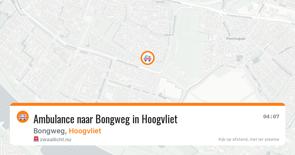 Ambulance naar Bongweg in Hoogvliet — 1 jun 2026