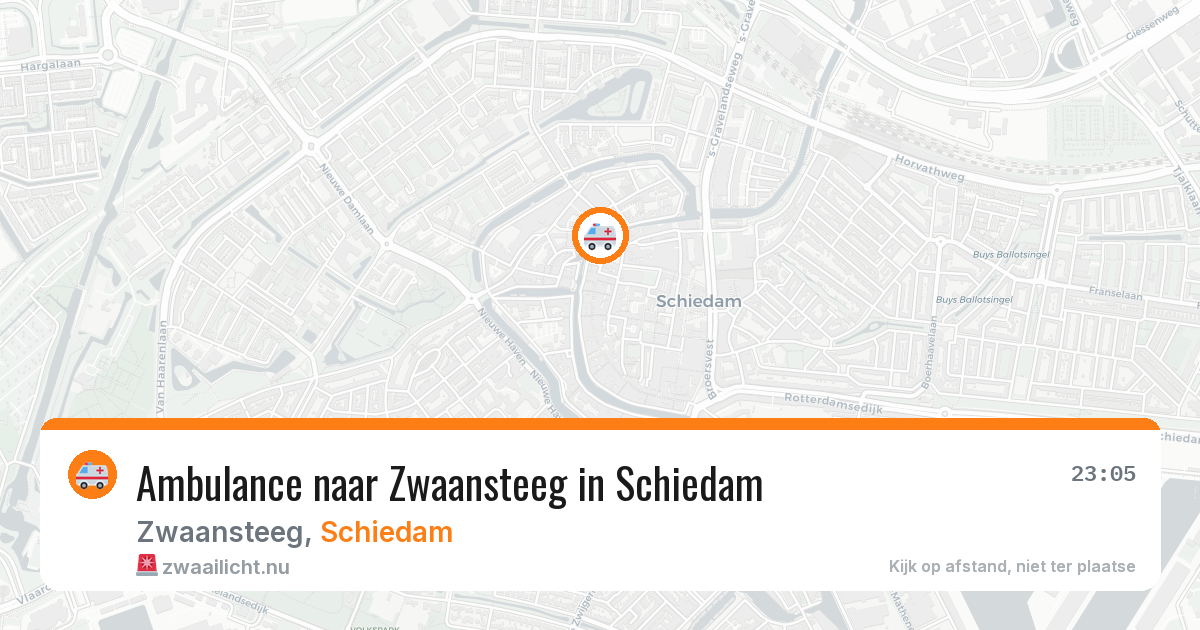 Ambulance naar Zwaansteeg in Schiedam — 29 apr 2026