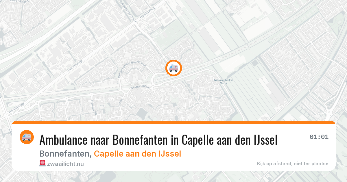 Ambulance naar Bonnefanten in Capelle aan den IJssel — 12 jul 2026