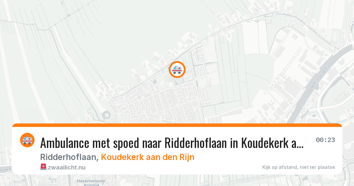 Ambulance met spoed naar Ridderhoflaan in Koudekerk aan den Rijn — 21 jul 2026