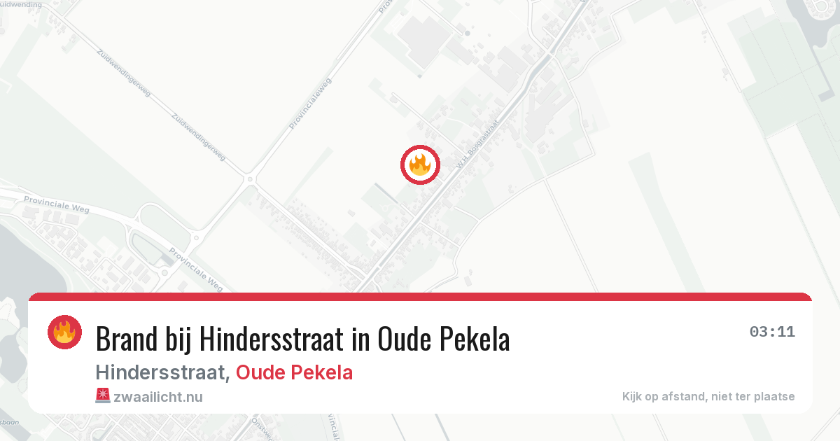 Brand bij Hindersstraat in Oude Pekela — 9 apr 2026