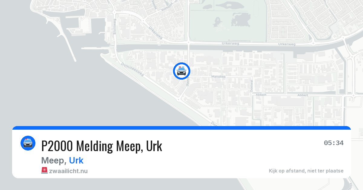 P2000 Melding Meep, Urk — 20 feb 2026