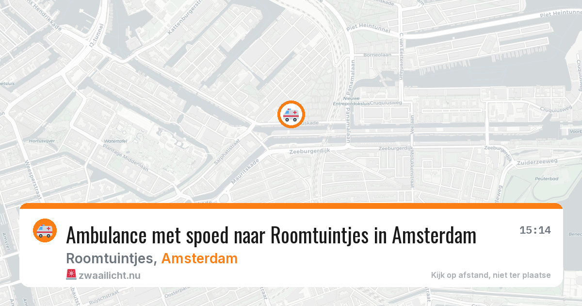 Ambulance met spoed naar Roomtuintjes in Amsterdam — 22 mei 2026