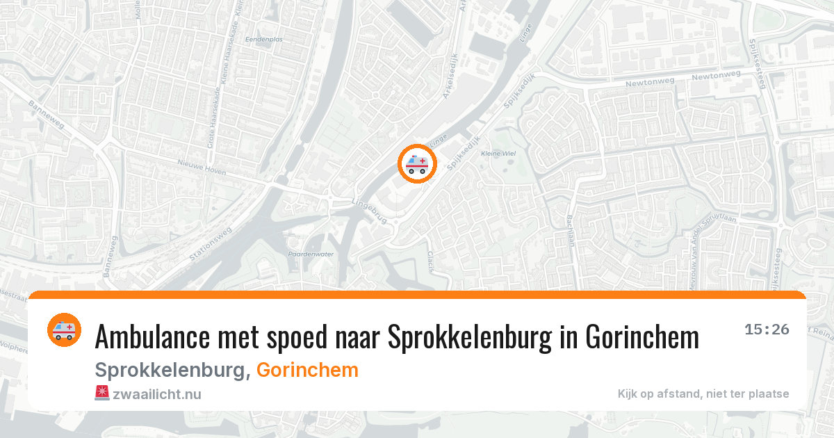 Ambulance met spoed naar Sprokkelenburg in Gorinchem — 24 jul 2026