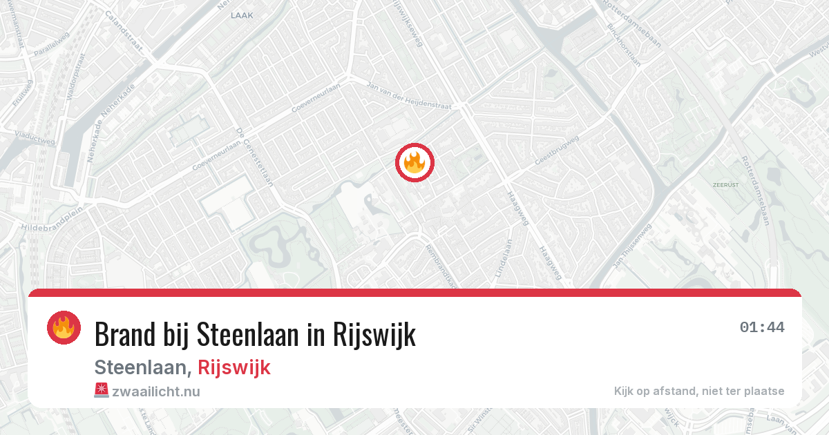 Brand bij Steenlaan in Rijswijk — 24 jul 2026