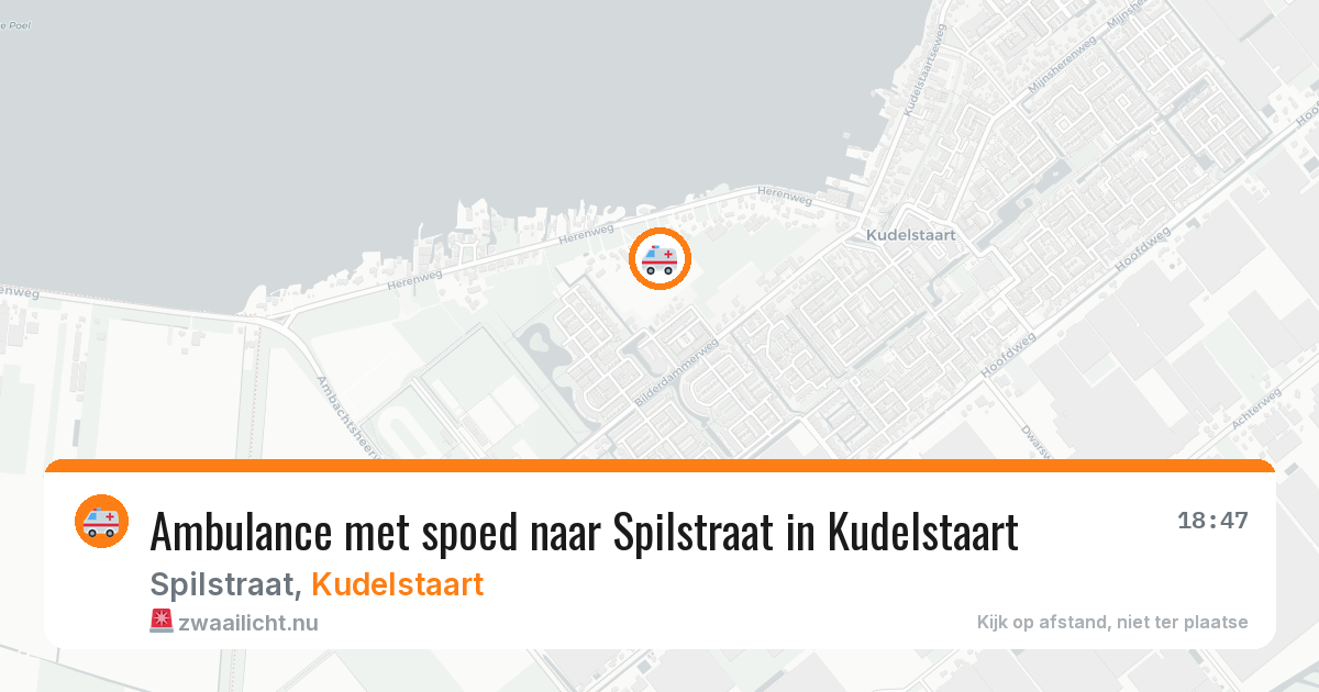 Ambulance met spoed naar Spilstraat in Kudelstaart — 24 jul 2026