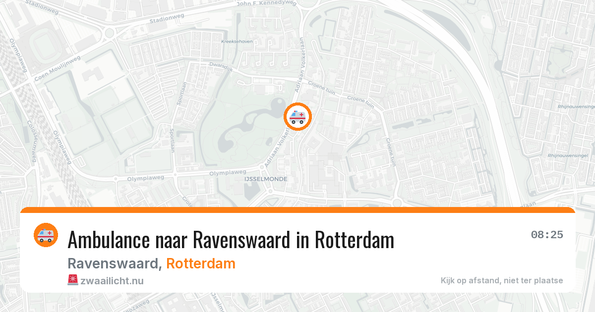 Ambulance naar Ravenswaard in Rotterdam — 1 jun 2026